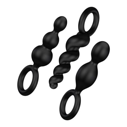 Paquete de 3 Plugs Negro de silicona