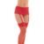 rimba amorable suspenderbelt with stockings red one size