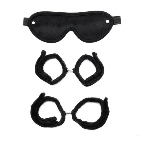 Foot Cuffs and Mask Black