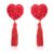 rose heart nipple covers red