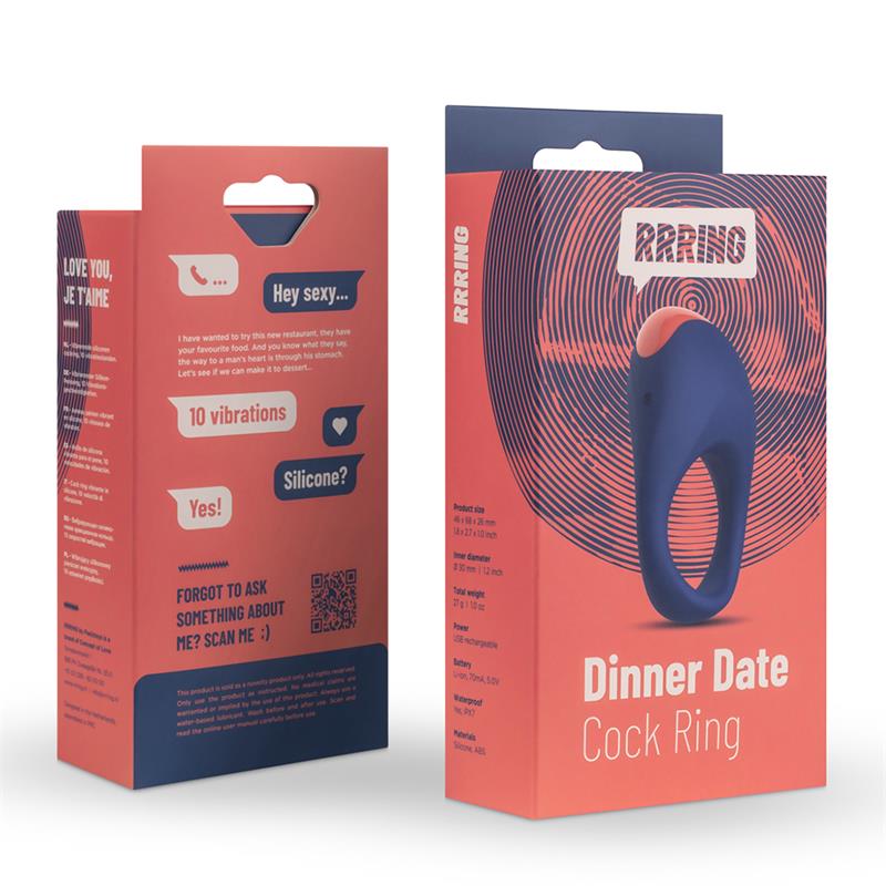 rring dinner date penis ring with vibration usb silicone 6