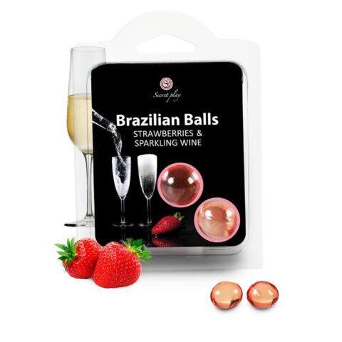 Secret Play 2 brazilian balls met aardbeien en champagne