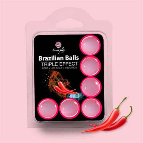 Set 6 brasilianska bollar Trippeleffekt (Heat