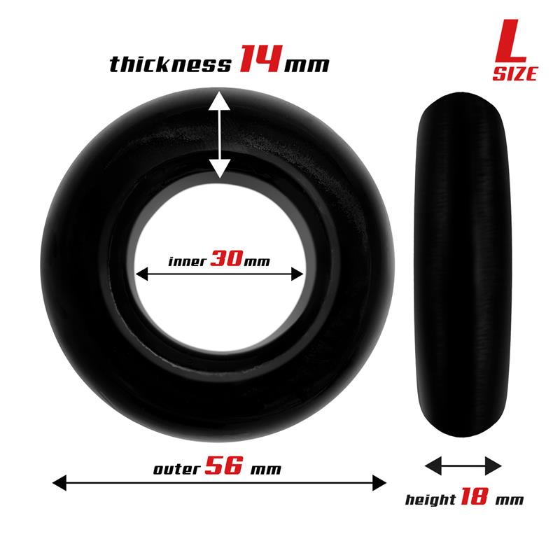 set of 3 cock rings flexible black 3