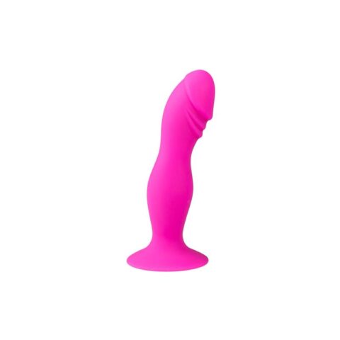 Plug anale in silicone con ventosa rosa