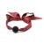 silicone ball gag red/black