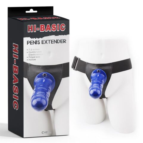 Strap-On Harness with Hollow Dildo Penis Extender 7.5