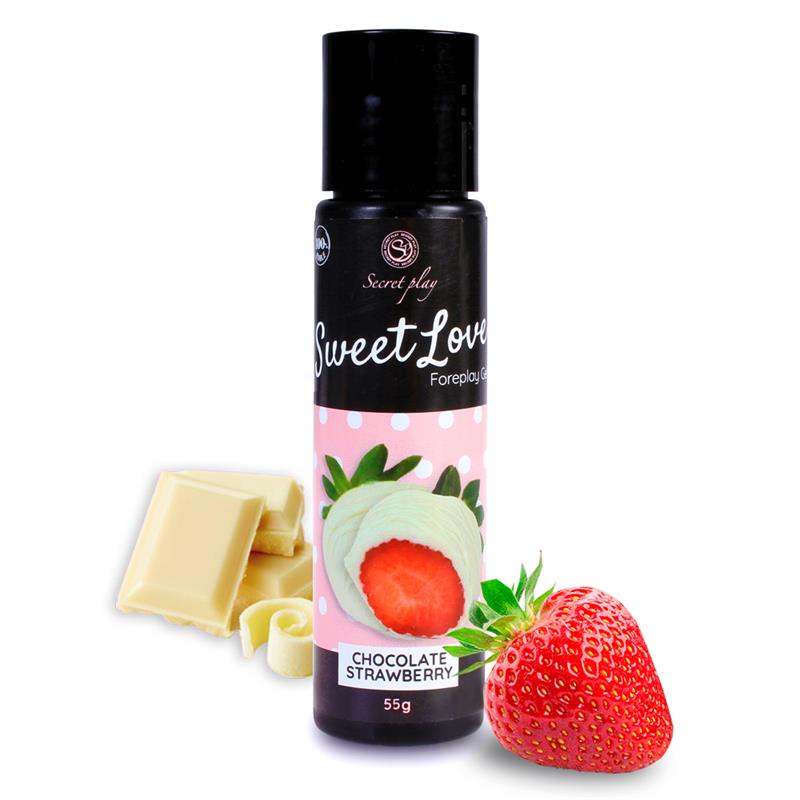 lubrifiant sweet love fraise & chocolat blanc 60 ml