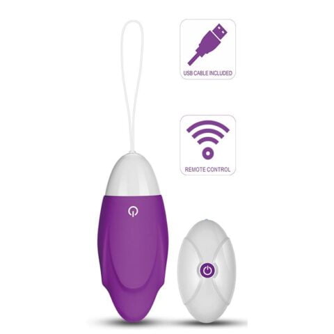 vibrating egg ijoy remote control usb purple 1