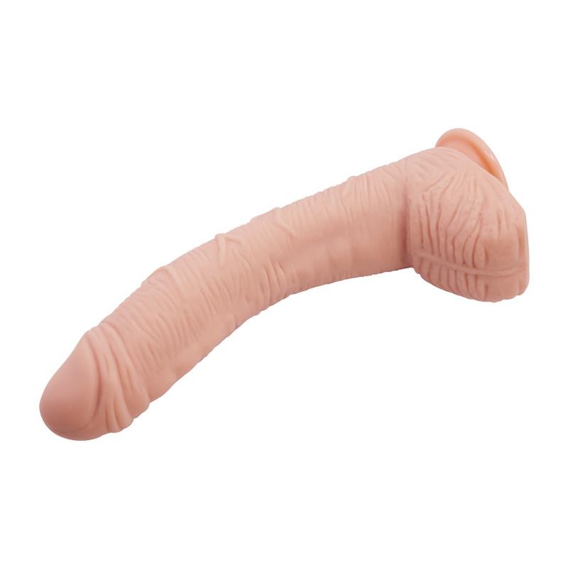 alex curved dildo with testicles g spot suction cup flesh 5