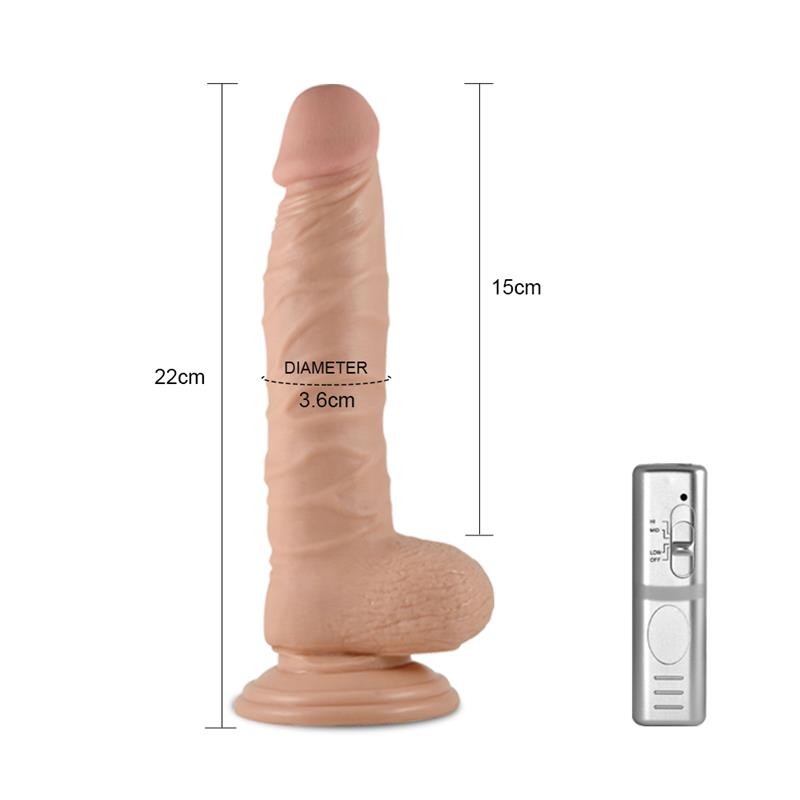 dildo real extreme with vibration 85 flesh 2