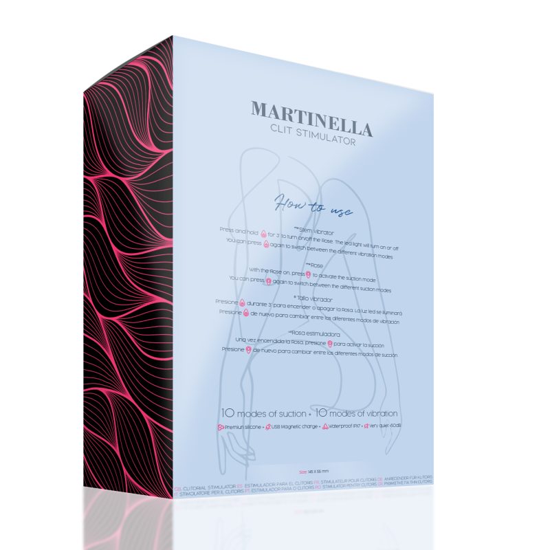 stimolatore clitorideo martinella con vibratore puntiforme rosa oro rosa 14 scala