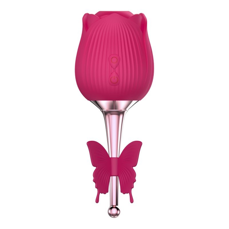 estimulador de clitóris martinella com vibrador de ponta rosa ouro rosa 6 escala