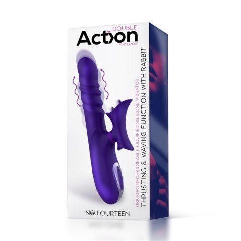 no fourteen telescopic undulating vibe with high frequency tongue liquid silicone usb 1