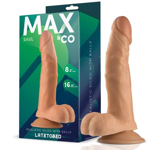 Saul Realistic Dildo with Testicles Flesh 8