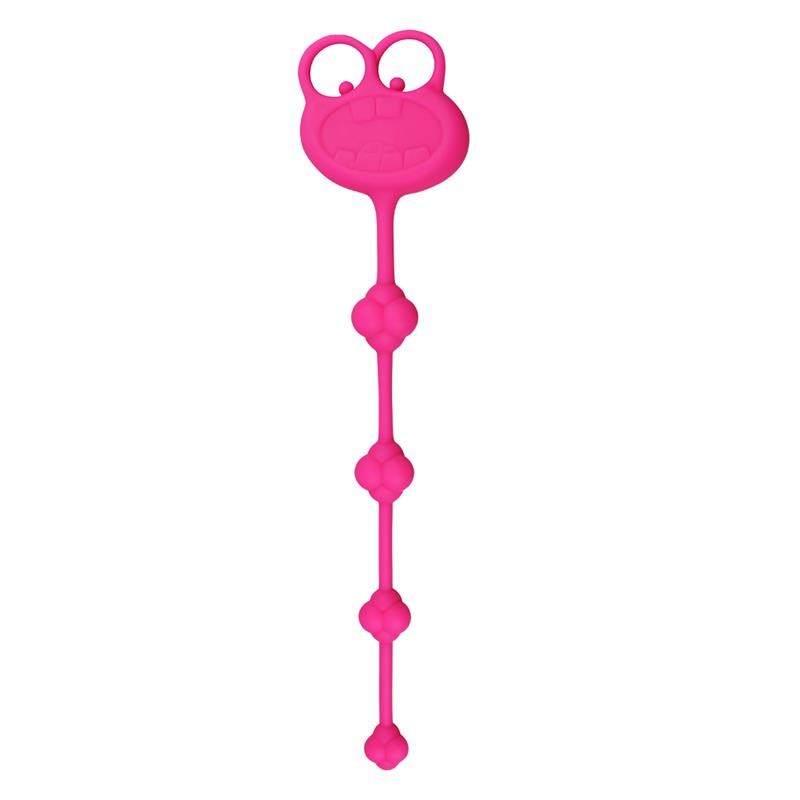 anal beads frog pink 1