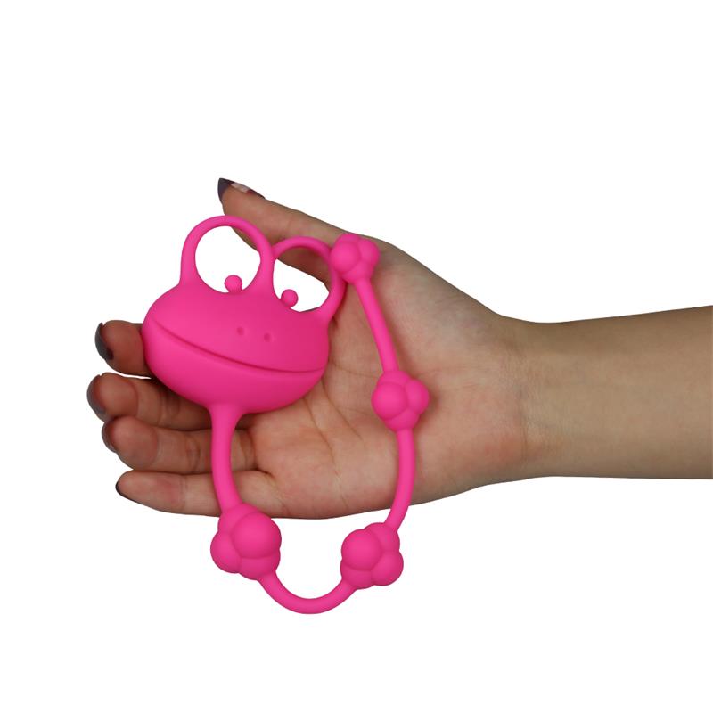 anal beads frog pink 2
