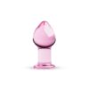 Tampão anal de vidro rosa