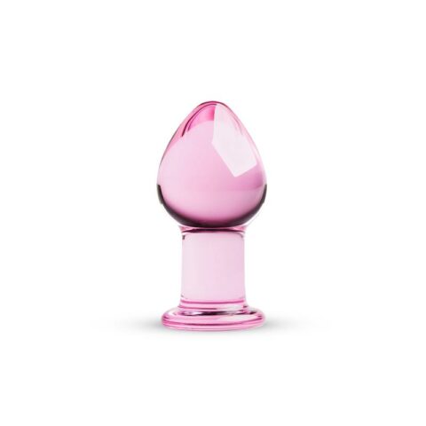 Rosa Buttplug i glas