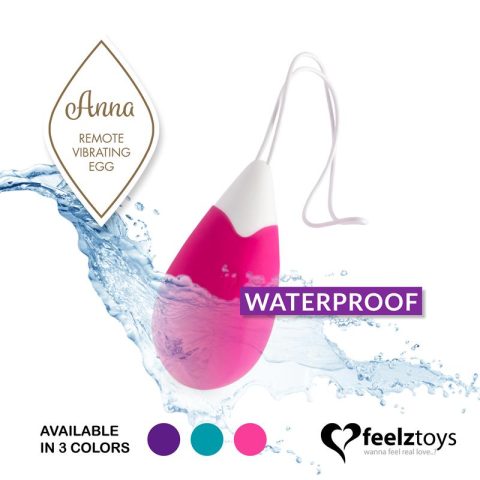 anna vibrating egg with remote control deep pink 1