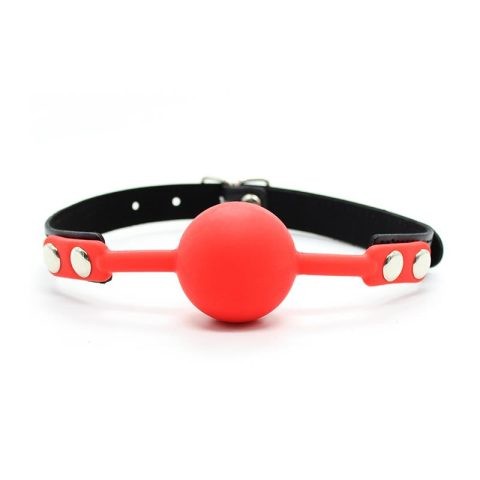 Silicone Ball Gag 4 cm Black/Red