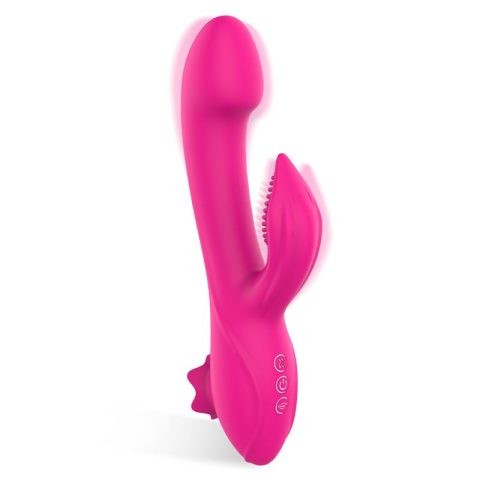 magnoliapink 3 in 1 vibe with clitoris sucker and rabbit usb silicone 1