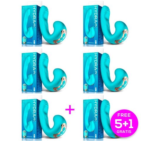 Pack 5+1 Hydra Vibe with Pulsation and Clitoris Stimulating Tonge 3 motors