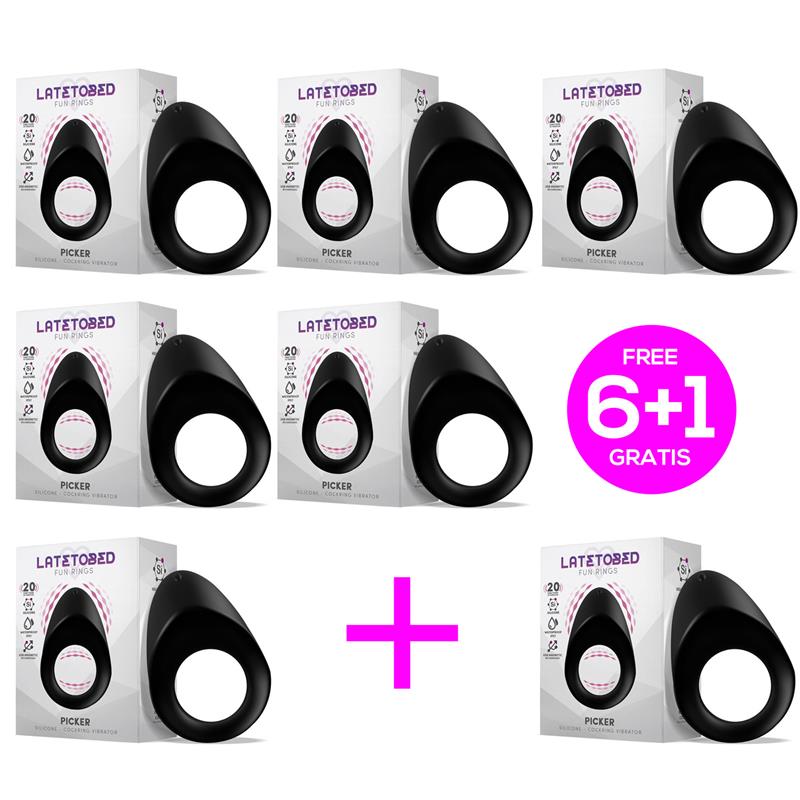 Pack 6+1 Picker Couple Cockring Vibrator
