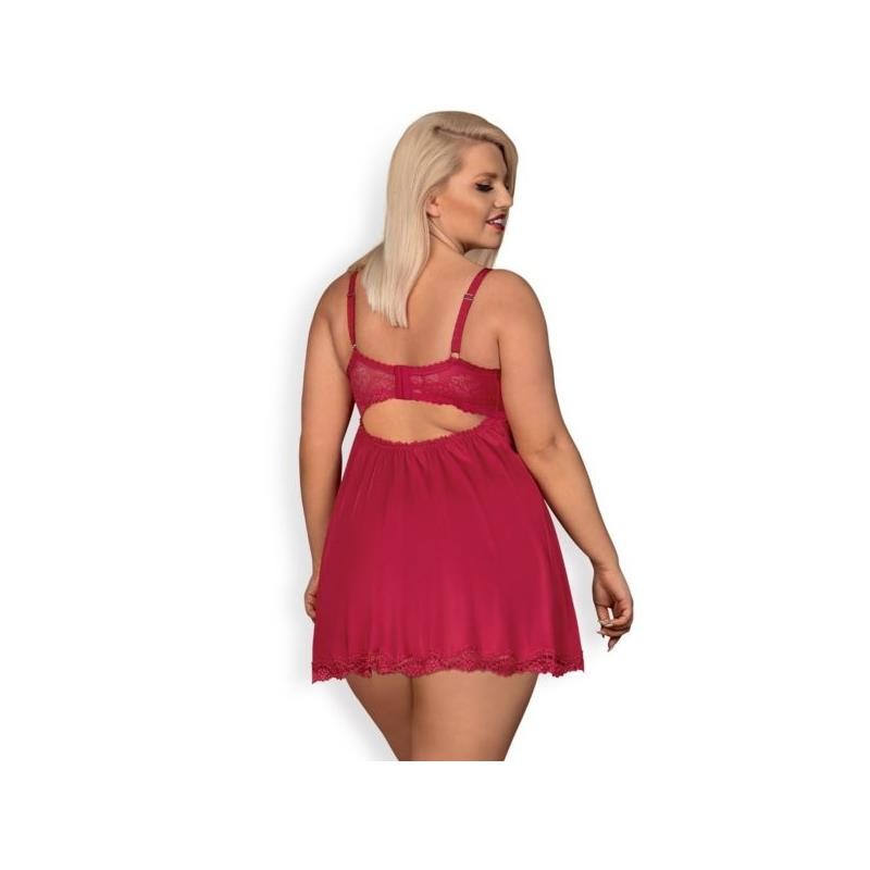 rosalyne babydoll and thong red size sm 3