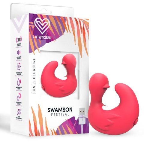 Swamson Stimulateur Caneton Dé à Coudre USB Silicone Rose