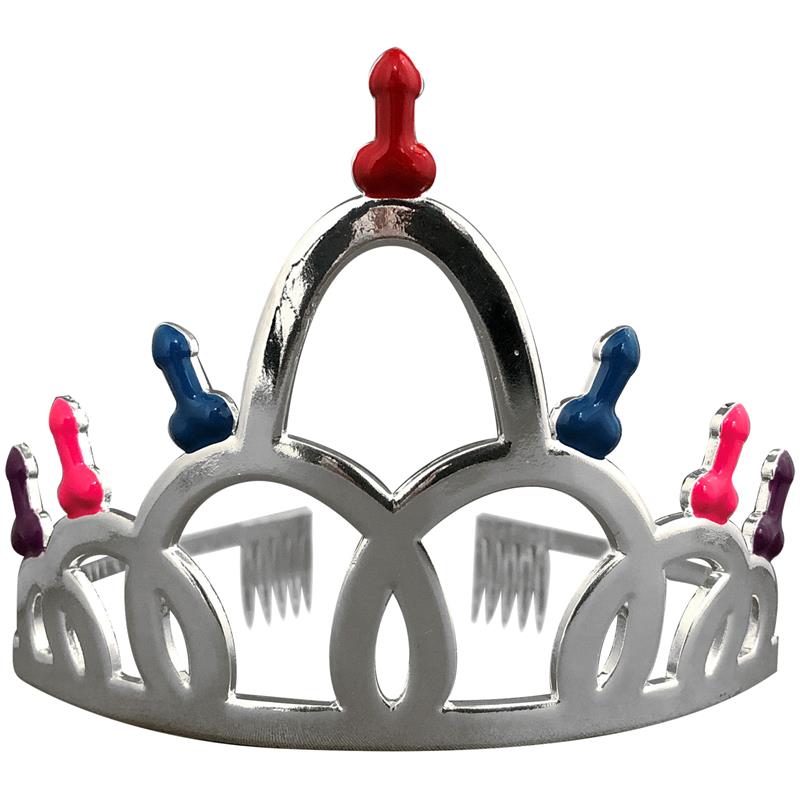 tiara met penisvormige ornamenten