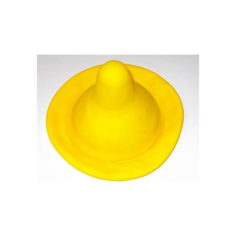 Żółta nasadka prezerwatywy