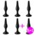 pack 5+1 trophy anal plug 13 cm. silicone black