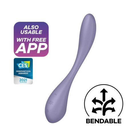 G-Spot Flex 5+ Multi Vibrator with Satisfyer Connect APP Lilac