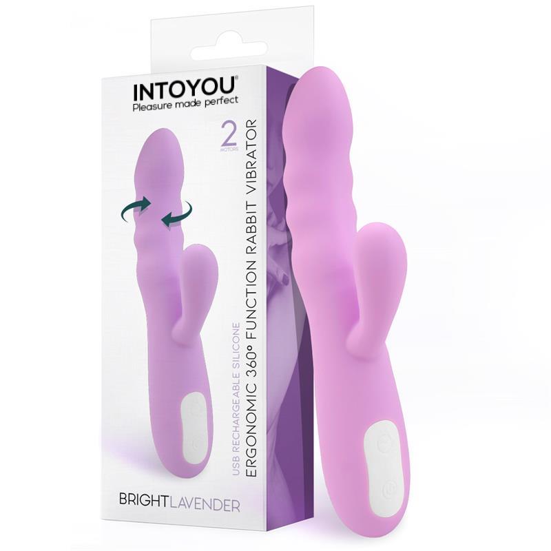 brightlavender vibe and rotator double motor 360º usb silicone