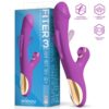 fiter sucking vibrator with flipping tongue 3 motors purple