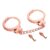 llaves de calavera en puños de color oro rosa