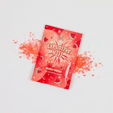 Explosieve knallende snoepjes voor orale seks - Watermeloensmaak uit één stuk