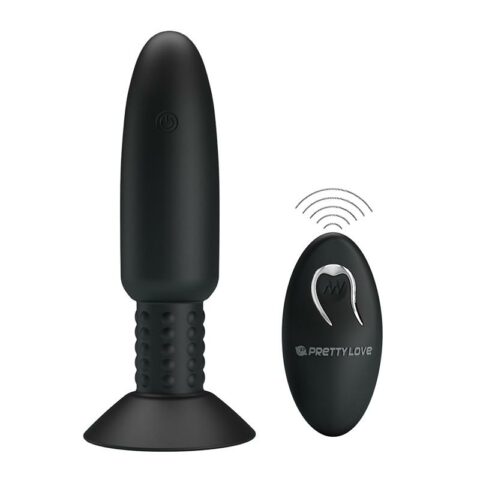 Remote-Controlled Anal Plug with Vibration and Rotation - USB
