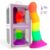 dildo rainbow color 18 cm