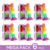 pack 6 rainbow colour dildo 18 cm