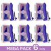 Pack 6 Vibrador Mudança de Cor S Azul para Roxo Tamanho S 14 cm