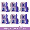 Pack 6 Vibrador Vibratório Azul para Rosa Tamanho M Mudança de Cor