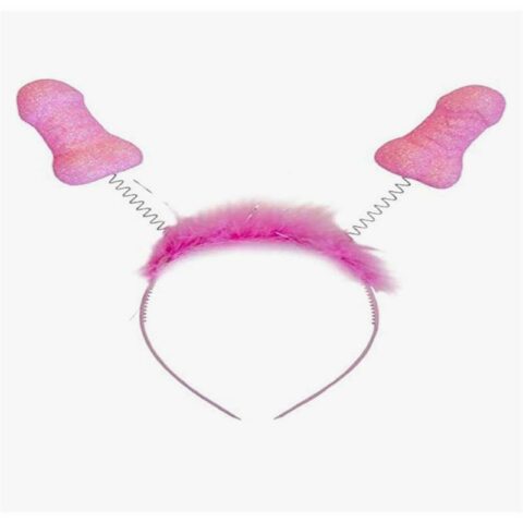 Pink Glitter Headband with Penises