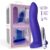 vibrating color-changing dildo blue to purple size m 17 cm