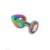 anal plug and jewel in rainbow colors plug rainbow