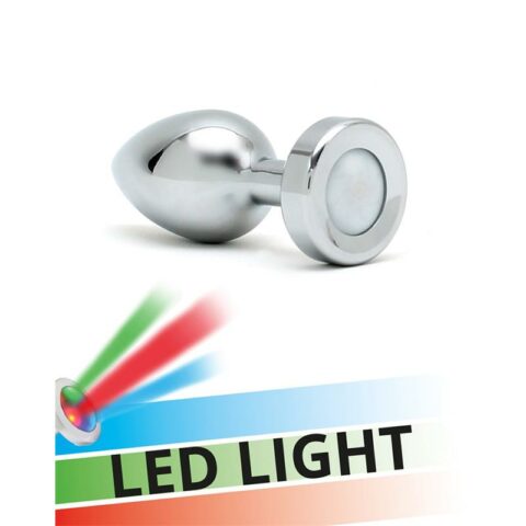 Butt Plug med LED-ljus Pisa Silver