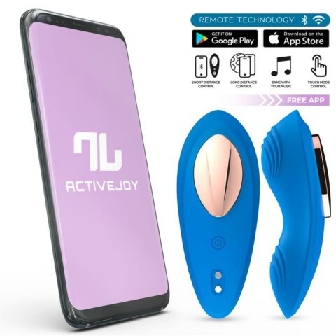 Silicone Panty Vibrator with App Double Layer Blue
