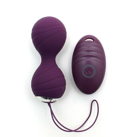 Vibrating Kegel Balls with Remote Control Cannes Purple