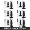 pack of 6 menhir anal plug silicone black